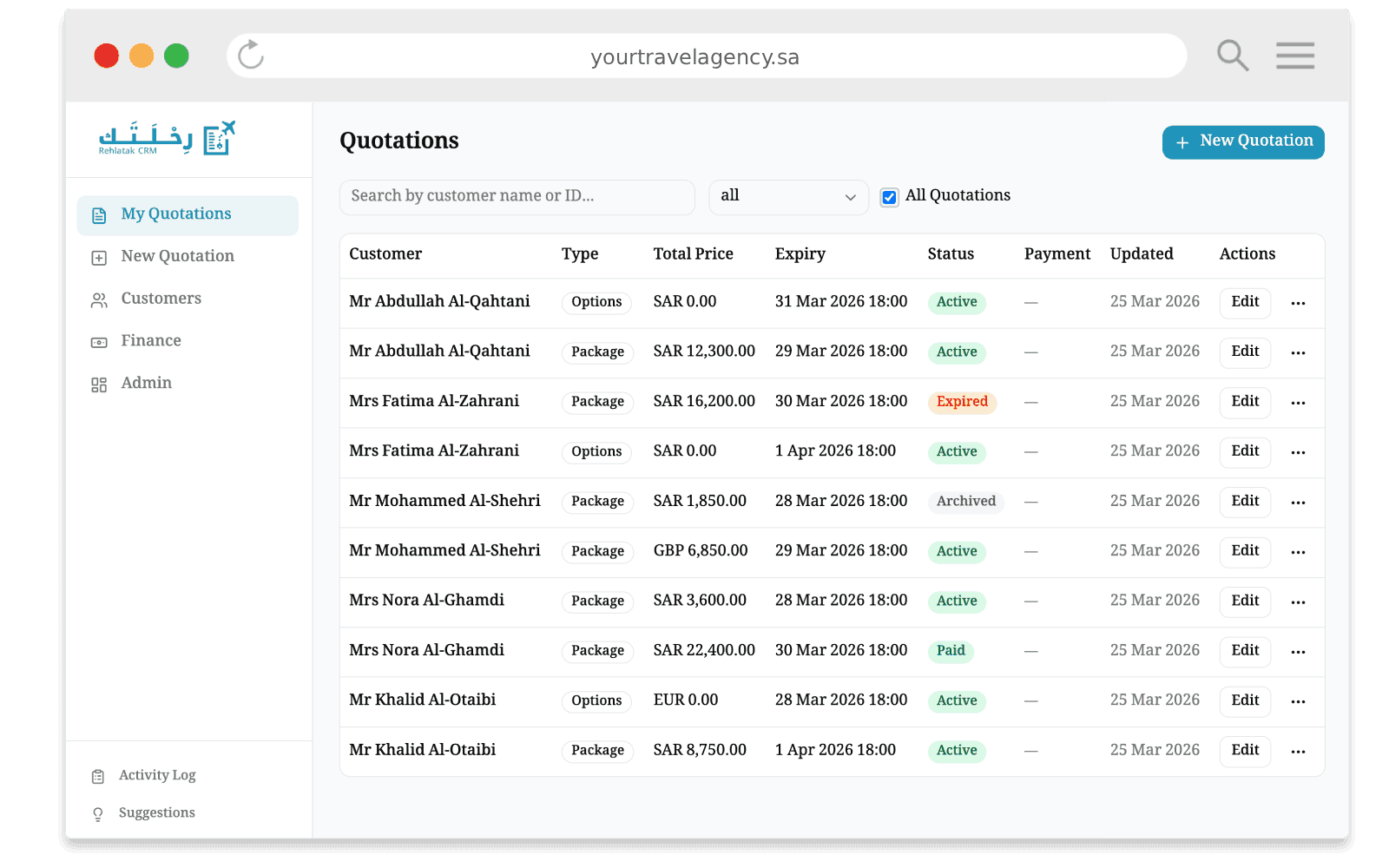 Professional Travel Quotation Builder